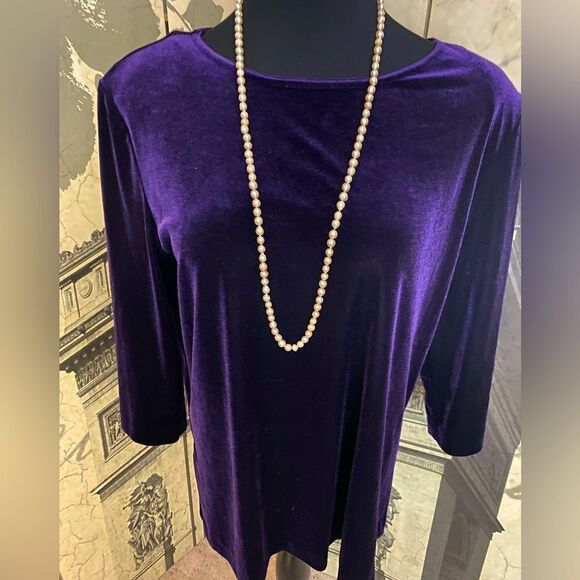 Beautiful velvet blouse by R&M Richards size 14 - Picture 1 of 2